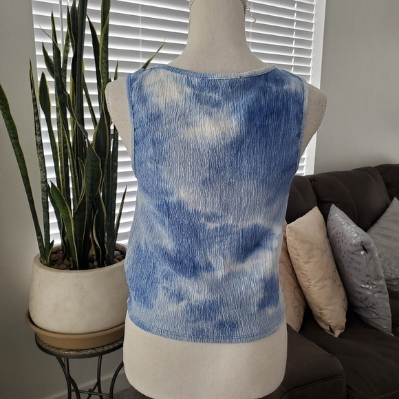 New! Saints 21 ruched front tie dye tank top. Size Medium. - Picture 3 of 8